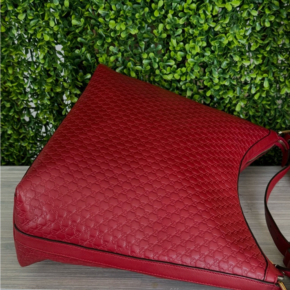 Gucci pre owned Microguccissima dark red  hobo - Picture 4 of 14